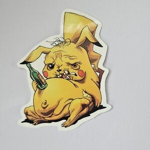 Pikachu sticker, skateboard sticker